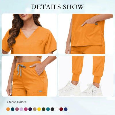 Medical Uniforms Slim Fit Women Scrubs Sets