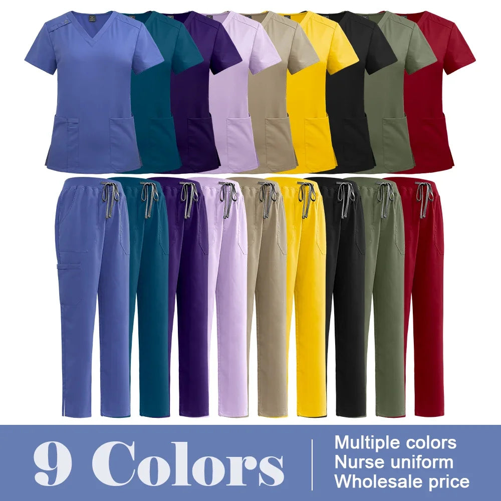 straight leg Scrubs Women Set