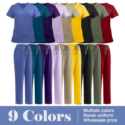 straight leg Scrubs Women Set