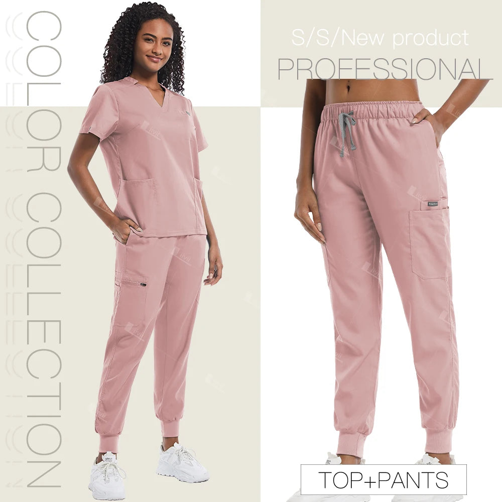 Scrub Uniforms Jogger Woman Soft Fabric