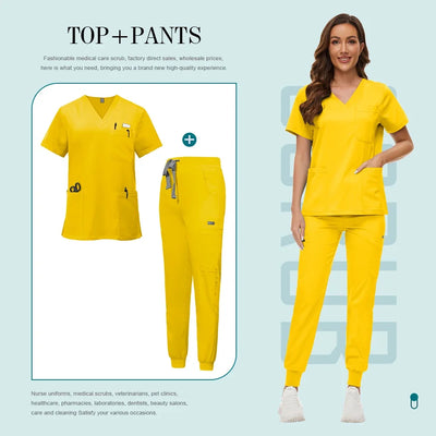 Medical Uniforms Slim Fit Women Scrubs Sets