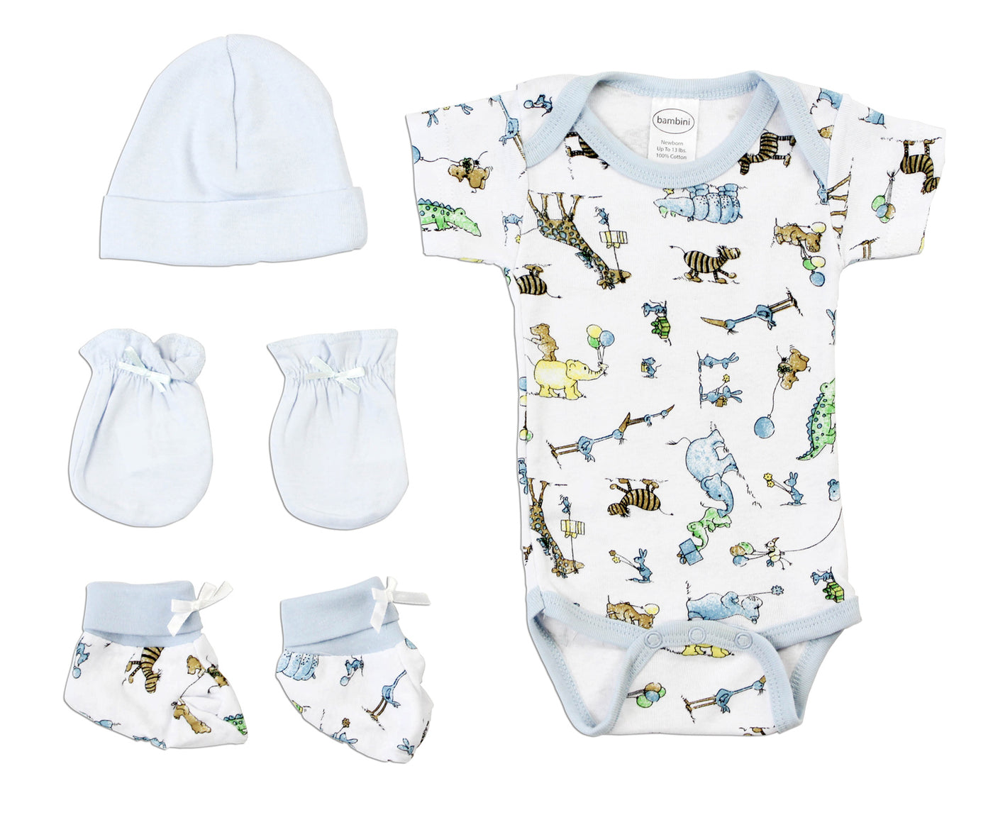 Newborn Baby Boys 4 Pc Layette Baby Shower Gift