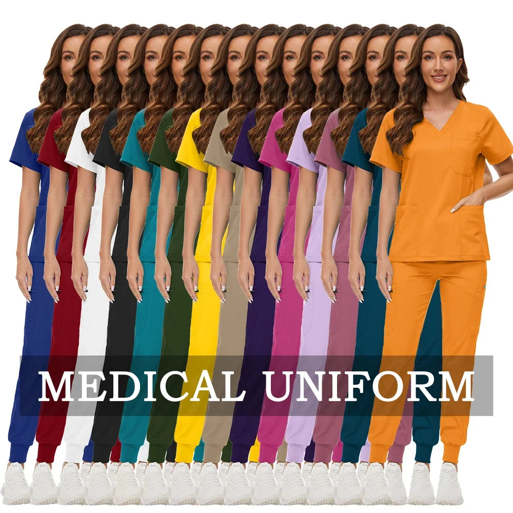 Medical Uniforms Slim Fit Women Scrubs Sets