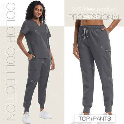 Scrub Uniforms Jogger Woman Soft Fabric