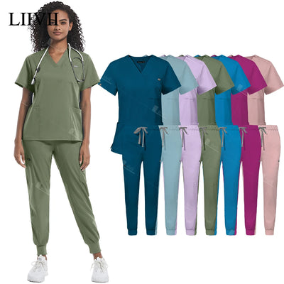 Scrub Uniforms Jogger Woman Soft Fabric