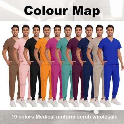 Unisex Scrubs Multicolour Scrub Set