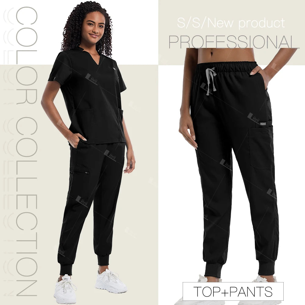 Scrub Uniforms Jogger Woman Soft Fabric