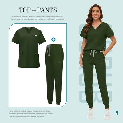 Medical Uniforms Slim Fit Women Scrubs Sets